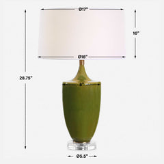 Adela Moss Green Table Lamp - Ornate Home
