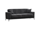 Adela Anthracite 3-pieces (Sofa & Loveseat & Chair) Living Room Set