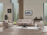 Adela Cream Convertible Loveseat