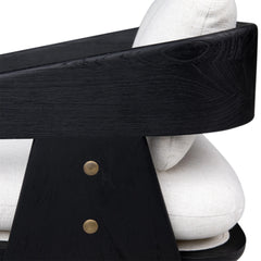 Adelaide Black/Off White Occasional Chair - Ornate Home