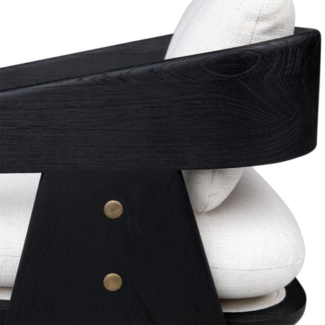 Adelaide Black/Off White Occasional Chair - Ornate Home