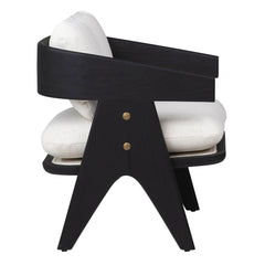 Adelaide Black/Off White Occasional Chair - Ornate Home