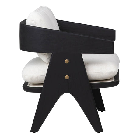 Adelaide Black/Off White Occasional Chair - Ornate Home