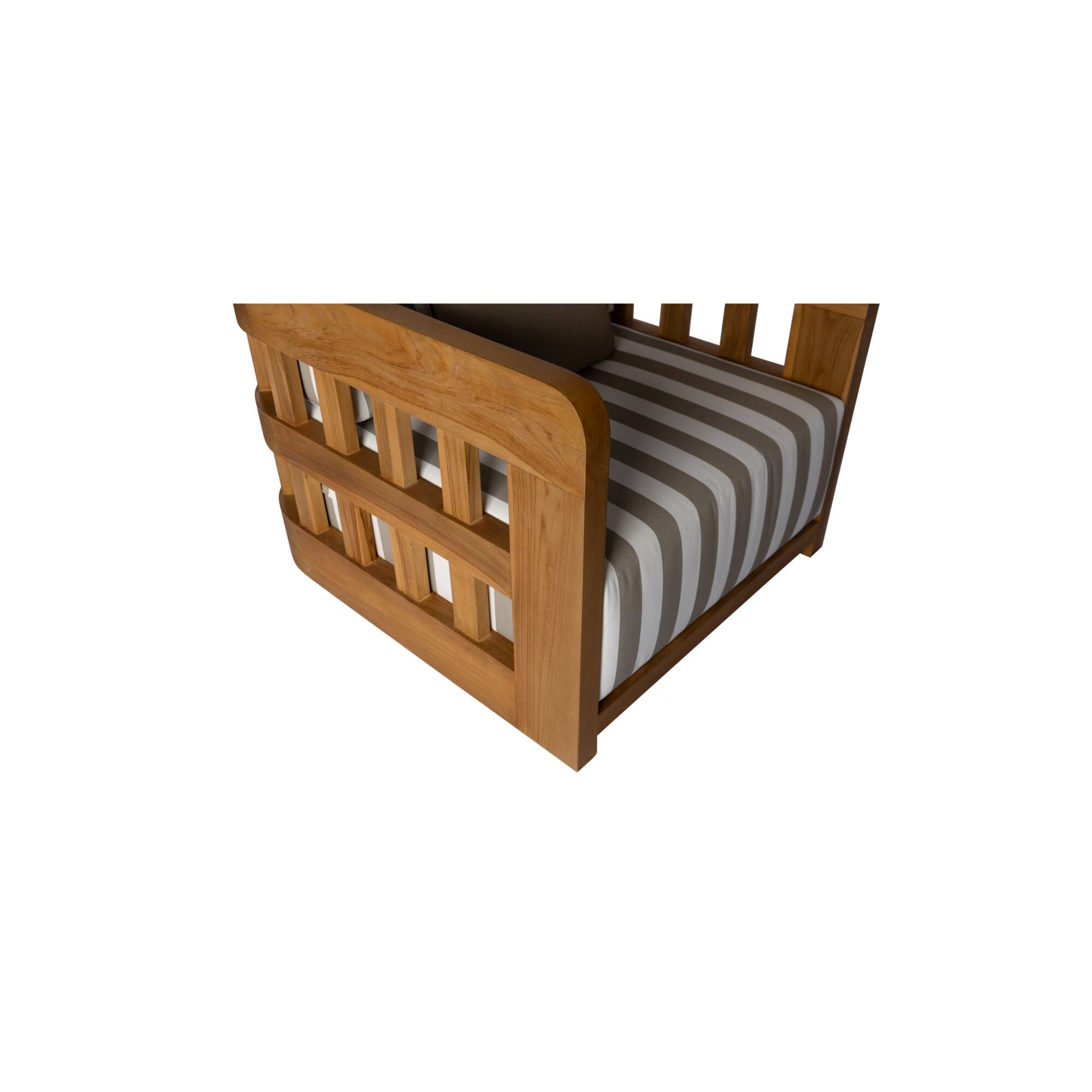 Adelaide Brown Stripe Outdoor Accent Chair - Ornate Home