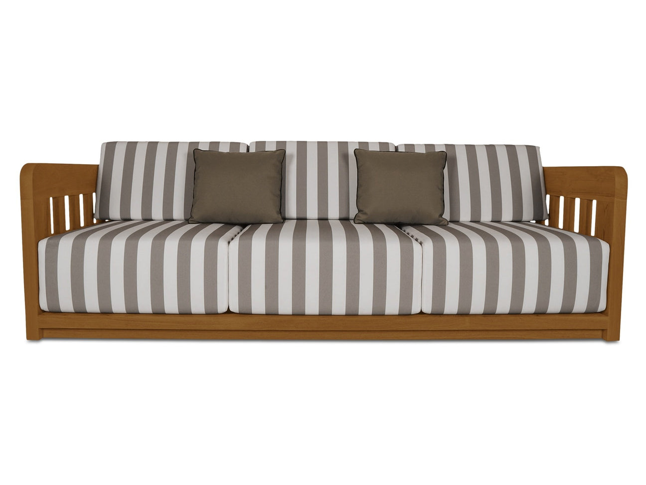 Adelaide Brown Stripe Outdoor Sofa - Ornate Home