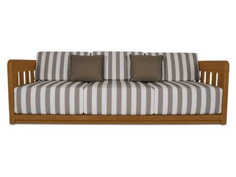 Adelaide Brown Stripe Outdoor Sofa - Ornate Home