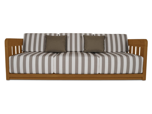 Adelaide Brown Stripe Outdoor Sofa - Ornate Home