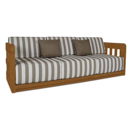 Adelaide Brown Stripe Outdoor Sofa - Ornate Home