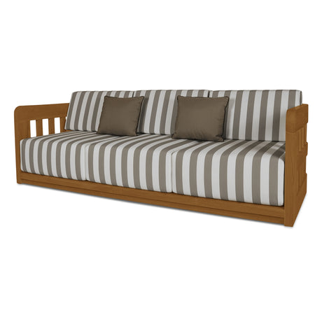 Adelaide Brown Stripe Outdoor Sofa - Ornate Home