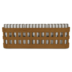 Adelaide Brown Stripe Outdoor Sofa - Ornate Home