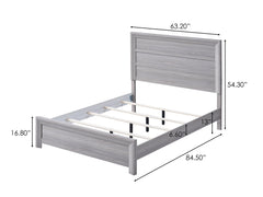 Adelaide Driftwood Queen Panel Bed - Ornate Home