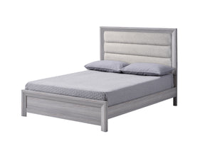 Adelaide Driftwood King Upholstered Panel Bed - Ornate Home