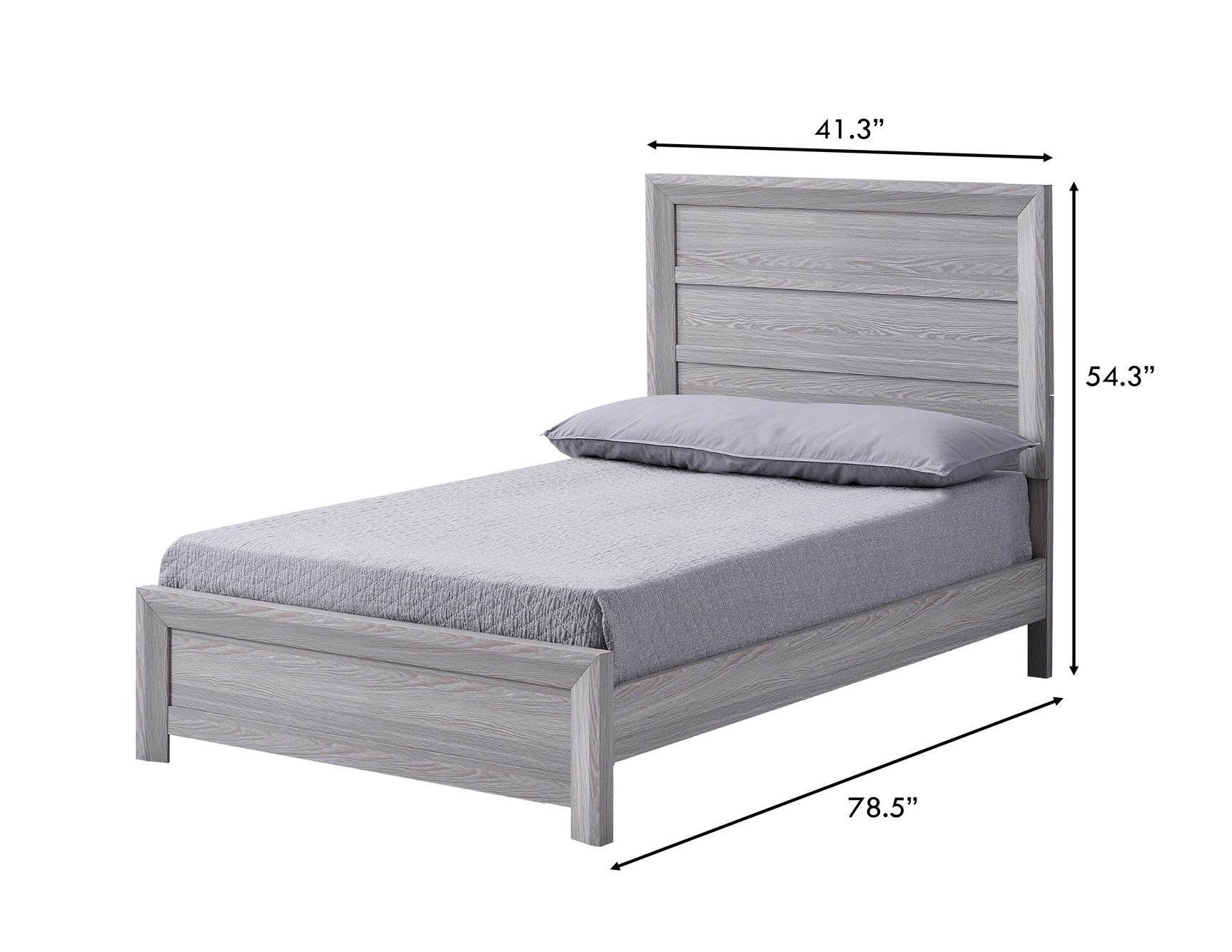 Adelaide Driftwood Twin Panel Bed - Ornate Home