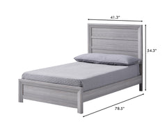 Adelaide Driftwood Twin Panel Bed - Ornate Home