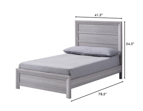 Adelaide Driftwood Twin Panel Bed - Ornate Home