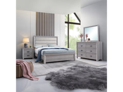 Adelaide Driftwood Upholstered Panel Bedroom Set - Ornate Home