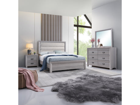 Adelaide Driftwood Upholstered Panel Bedroom Set - Ornate Home