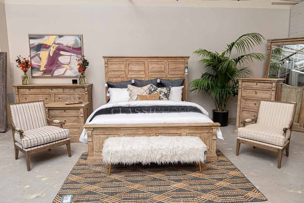 Adelaide Natural Whitewash California King Bed - Ornate Home