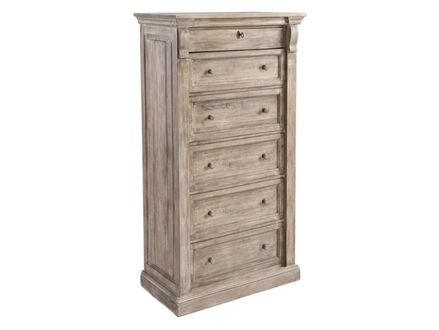 Adelaide Natural Whitewash Chest - Ornate Home
