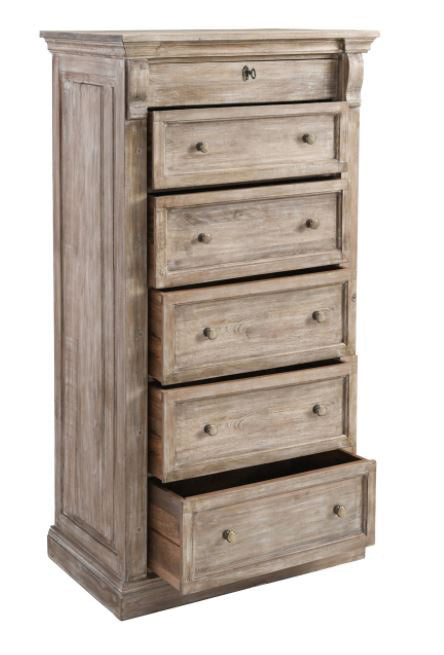 Adelaide Natural Whitewash Chest - Ornate Home