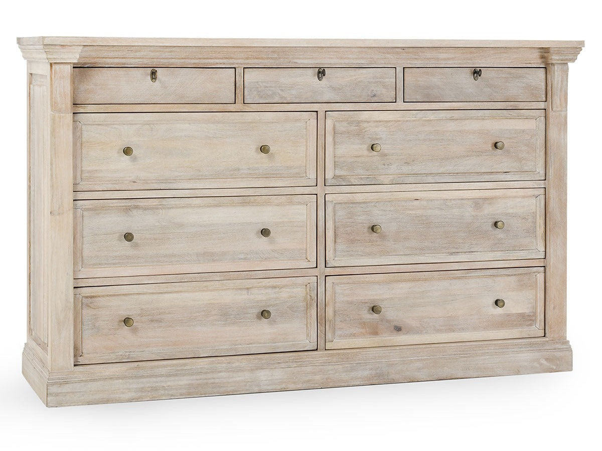 Adelaide Natural Whitewash Dresser - Ornate Home