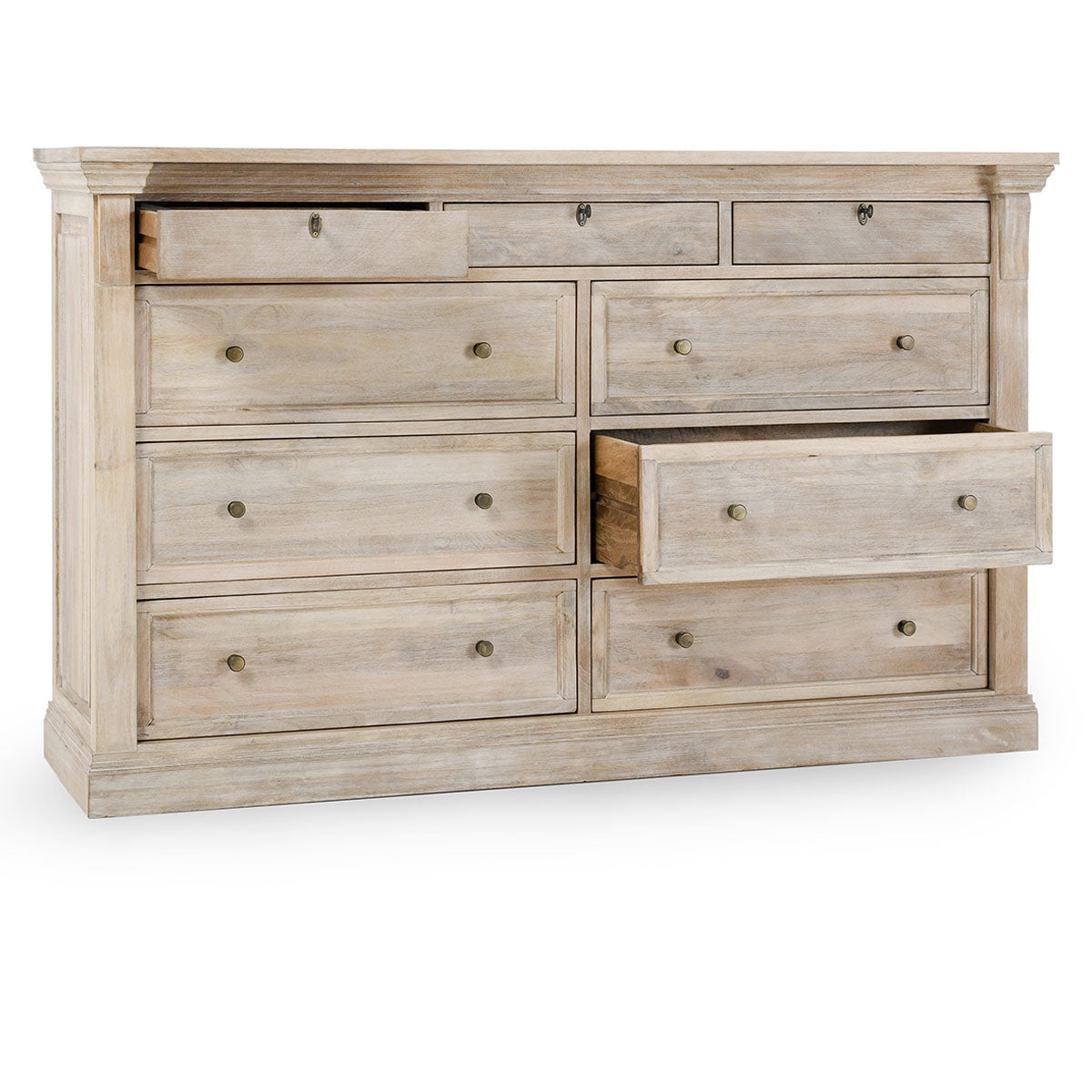 Adelaide Natural Whitewash Dresser - Ornate Home