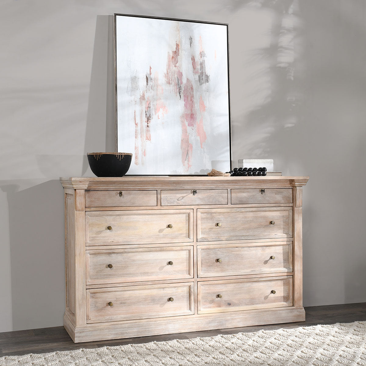 Adelaide Natural Whitewash Dresser - Ornate Home