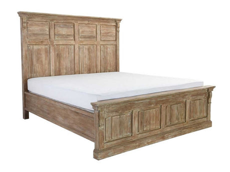 Adelaide Natural Whitewash Eastern King Bed - Ornate Home