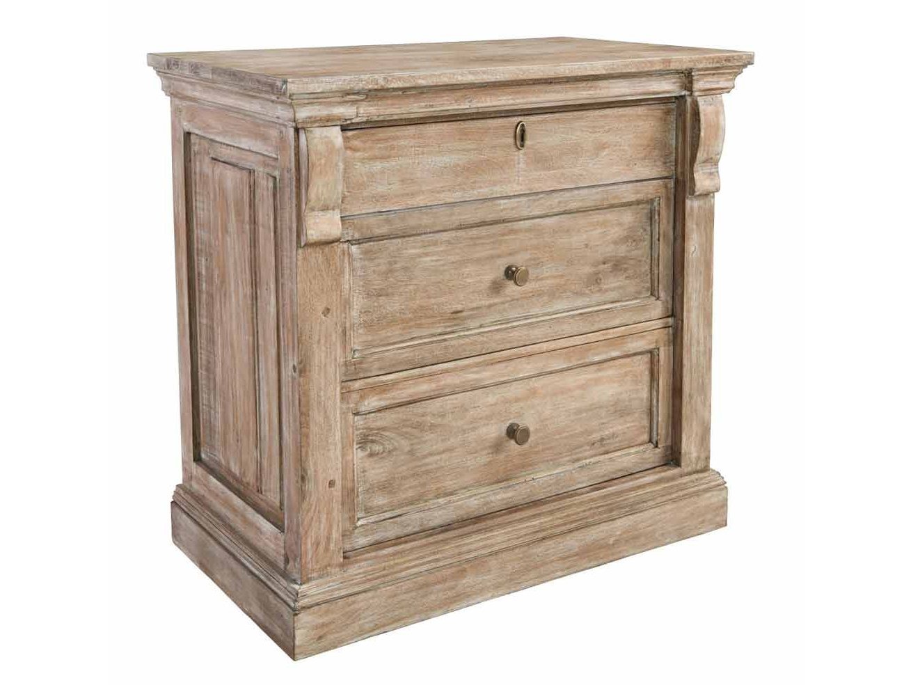 Adelaide Natural Whitewash Nightstand - Ornate Home