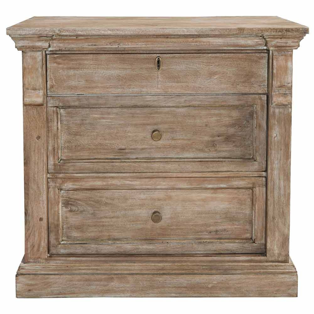 Adelaide Natural Whitewash Nightstand - Ornate Home