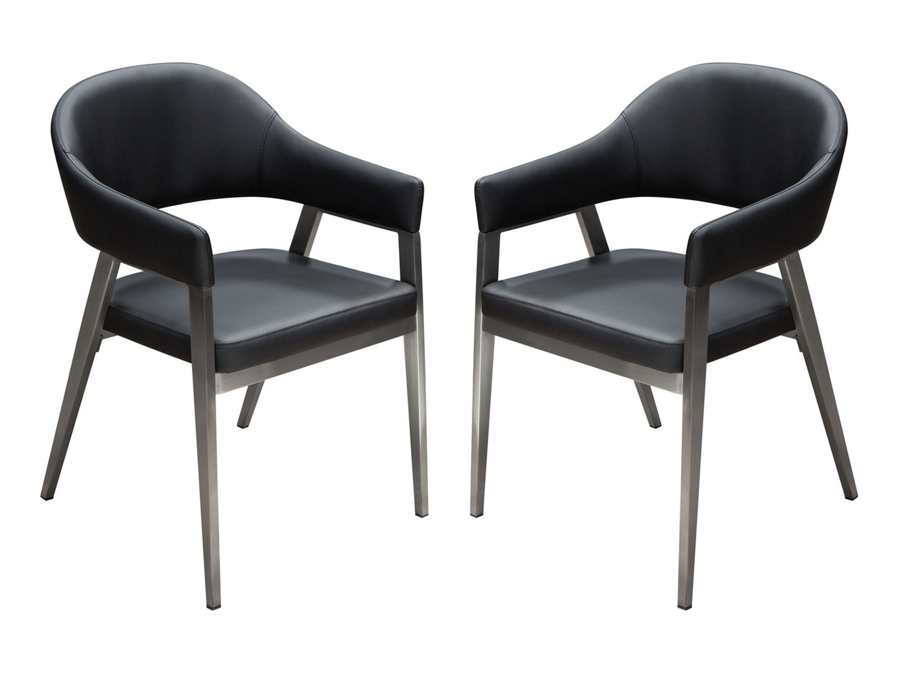Adele  Black Accent Chairs (Set of 2) - Ornate Home