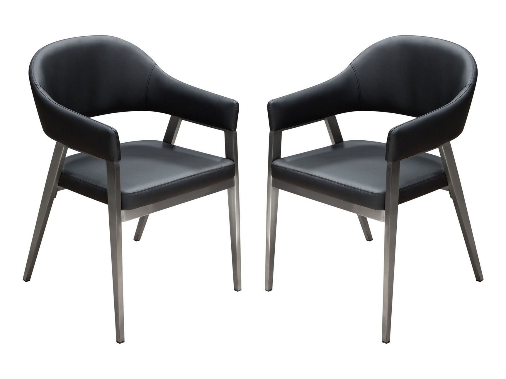 Adele  Black Accent Chairs (Set of 2) - Ornate Home