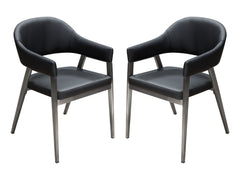 Adele  Black Dining Chairs (Set of 2) - Ornate Home