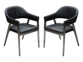 Adele  Black Dining Chairs (Set of 2) - Ornate Home