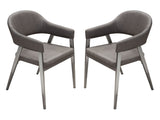 Adele Grey Accent Chairs (Set of 2) - Ornate Home