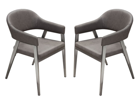 Adele Grey Accent Chairs (Set of 2) - Ornate Home