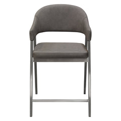 Adele Grey Counter Height Chairs (Set of 2) - Ornate Home