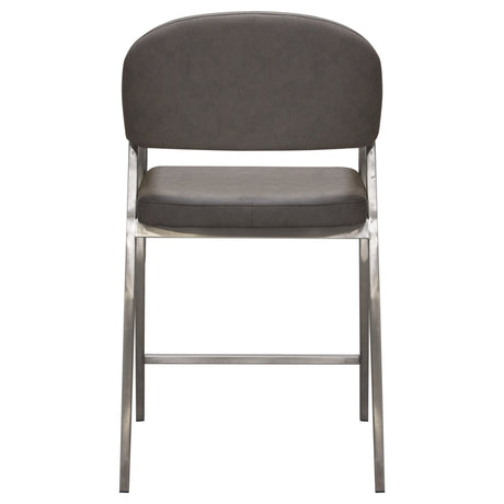 Adele Grey Counter Height Chairs (Set of 2) - Ornate Home