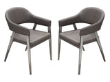 Adele Grey Dining Chairs (Set of 2) - Ornate Home