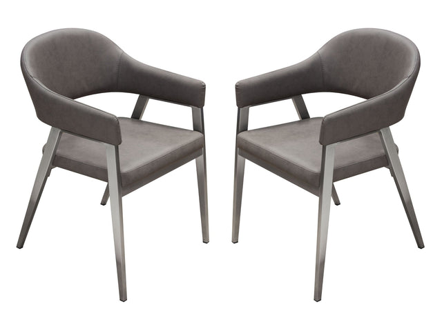 Adele Grey Dining Chairs (Set of 2) - Ornate Home