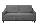 Adelia Dark Gray Studio Sofa with Pull-out Bed - Ornate Home