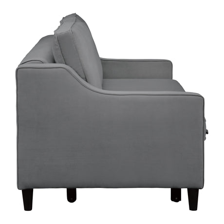 Adelia Dark Gray Studio Sofa with Pull-out Bed - Ornate Home