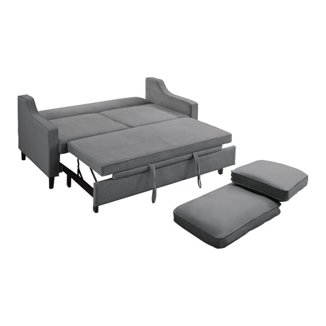 Adelia Dark Gray Studio Sofa with Pull-out Bed - Ornate Home