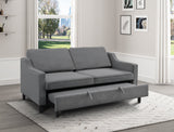 Adelia Dark Gray Studio Sofa with Pull-out Bed - Ornate Home