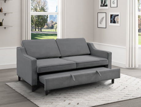 Adelia Dark Gray Studio Sofa with Pull-out Bed - Ornate Home