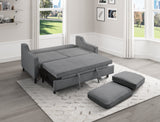 Adelia Dark Gray Studio Sofa with Pull-out Bed - Ornate Home