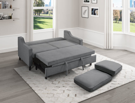Adelia Dark Gray Studio Sofa with Pull-out Bed - Ornate Home