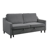 Adelia Dark Gray Studio Sofa with Pull-out Bed - Ornate Home