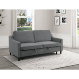 Adelia Dark Gray Studio Sofa with Pull-out Bed - Ornate Home