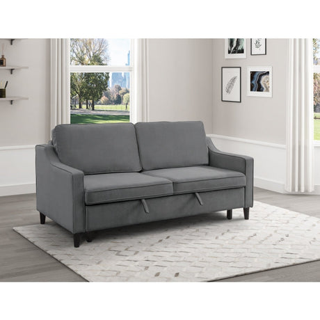 Adelia Dark Gray Studio Sofa with Pull-out Bed - Ornate Home